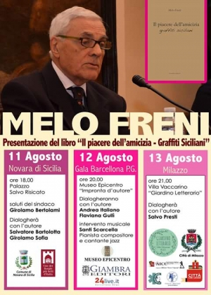 L’ultimo libro di Melo Freni sarà presentato a Novara, Barcellona e Milazzo