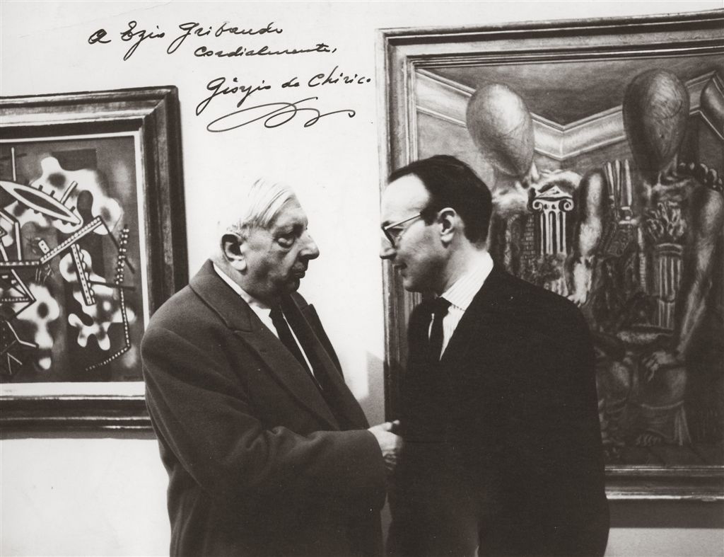 Ezio Gribaudo con Giorgio De Chirico Roma 1928