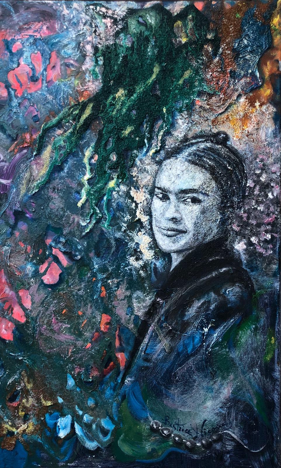 Beatrice Nicosia Miraggio Omaggio a Frida cm 40x60 olio su tela