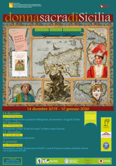 Evento Donna sacra di Sicilia- Biblioteca Regionale di Messina -  Presentazione libro:Il nido nel rosaio;- venerdì 20 dicembre 2019, ore 17