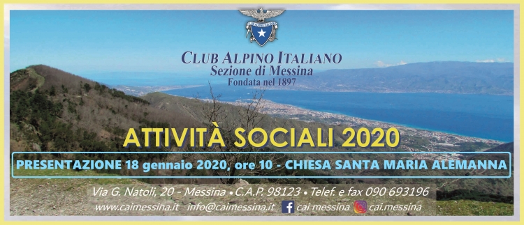 Nuccio Zanghi&#039; presidente CAI  Messina e le attività sociali 2020