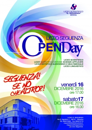 MESSINA - OPEN DAY al LICEO SEGUENZA