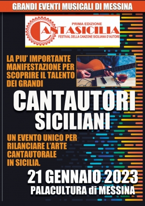 Cantautori siciliani il 21 gennaio h 21.30  Al Palacultura organizzazione del musicista Magnabosco