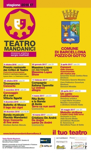 I Premi nazionali della critica teatrale l’8 ottobre al Teatro Mandanici di Barcellona Pozzo di Gotto.