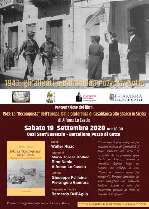 Barcellona Pozzo di Gotto: presentazione del libro «1943: La “Reconquista” dell’Europa»