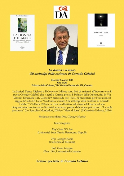 La donna e il mare. Gli archetipi della scrittura di Corrado Calabrò, Giovedì 9 marzo 2017, Ore 17,00 Palazzo della Cultura, Via Vittorio Emanuele 121, Catania