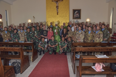 UNIFIL: Visita del Nunzio Apostolico della Santa Sede. Il Contingente Italiano in Libano impegnato nella missione UNIFIL riceve la visita di S.E. Rev.ma Mons. Joseph Spiteri