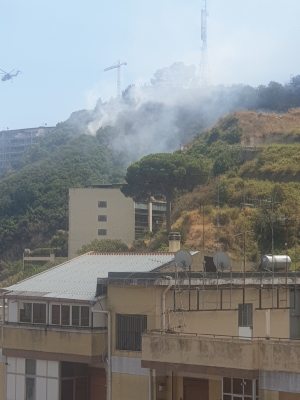 Messina - Incendio domato a Gravitelli tra il Grace e l'Aralia