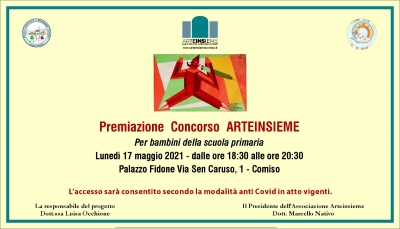 Arteinsieme di Comiso coinvolge anche le Scuole Premiazione lunedi 17 maggio a Comiso (Rg)