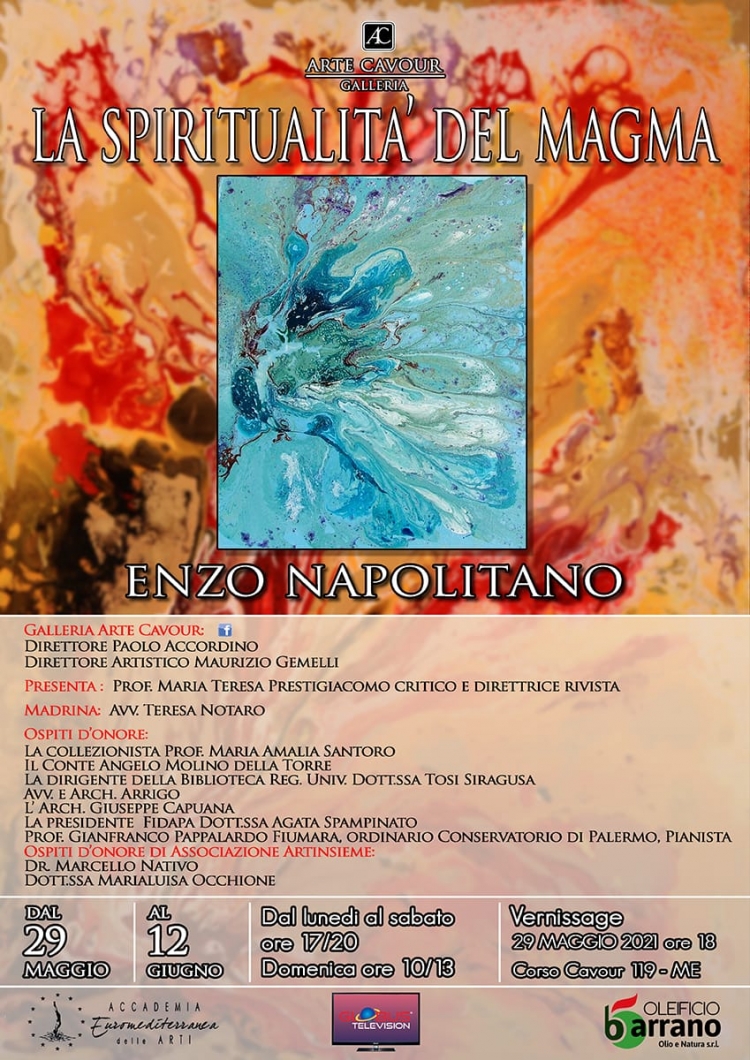 Mostra evento a Messina di Enzo Napolitano Critico d arte la prof.ssa Maria T.Prestigiacomo