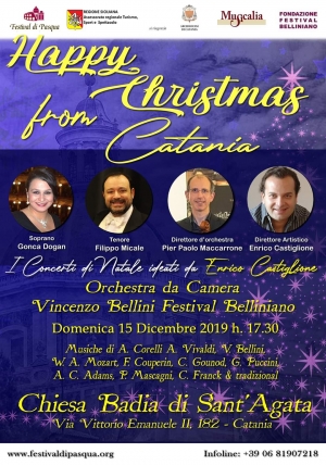 Catania  Concerto, giorno15 dicembre, del soprano Gonca Dogan e del tenore Filippo Micale. Regia di Enrico  Castiglione