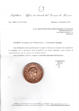 2013 - Medaglia Presidente Repubblica