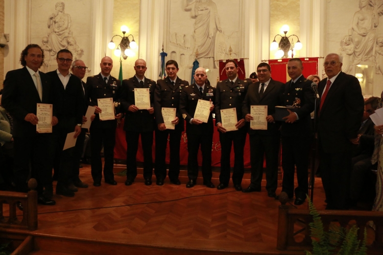 PREMIO ORIONE SPECIALE 2017 - Attestato di Benemerenza conferito ai componenti del  Teleposto Meteorologico dell’Aeronautica Militare di Messina