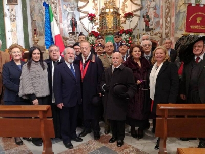 Solenne Celebrazione Eucaristica  nella monumentale chiesa S. Giovanni Battista di Barcellona P.G su iniziativaA.N.F..  Letto il messaggio di Papa Francesco (Redipuglia)