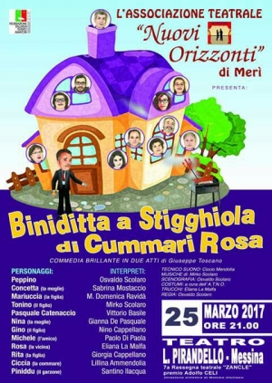 Al Teatro Pirandello di Messina il 25 marzo una commedia brillante di Giuseppe Toscano
