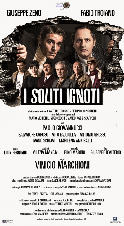 TEATRO VITTORIO EMANUELE. IN SCENA DA VENERDÌ 21 GENNAIO GIUSEPPE ZENO E FABIO TROIANO NE “I SOLITI IGNOTI”