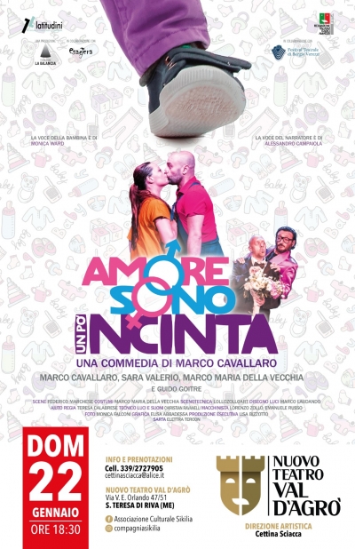 Al Teatro Val d&#039; Agro&#039;   &quot;Amore Sono incinta&quot; commedia da non perdere il 22 gennaio