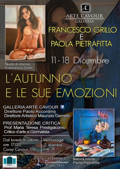Mostra d’Arte Personale di Paola Pietrafitta e Francesco Grillo presentata dal critico giornalista prof Maria Teresa Prestigiacomo