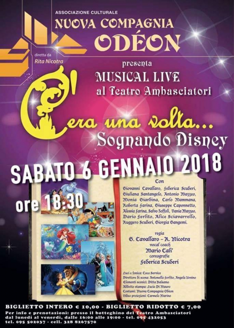 C&#039;era  una volta....sognando Disney Teatro Ambasciatori a Catania il 6 gennaio