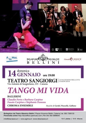 Il Tango il 14 Gennaio al TEATRO SAN GIORGI di Catania -  Una serata all&#039;insegna dell&#039;eccellenza